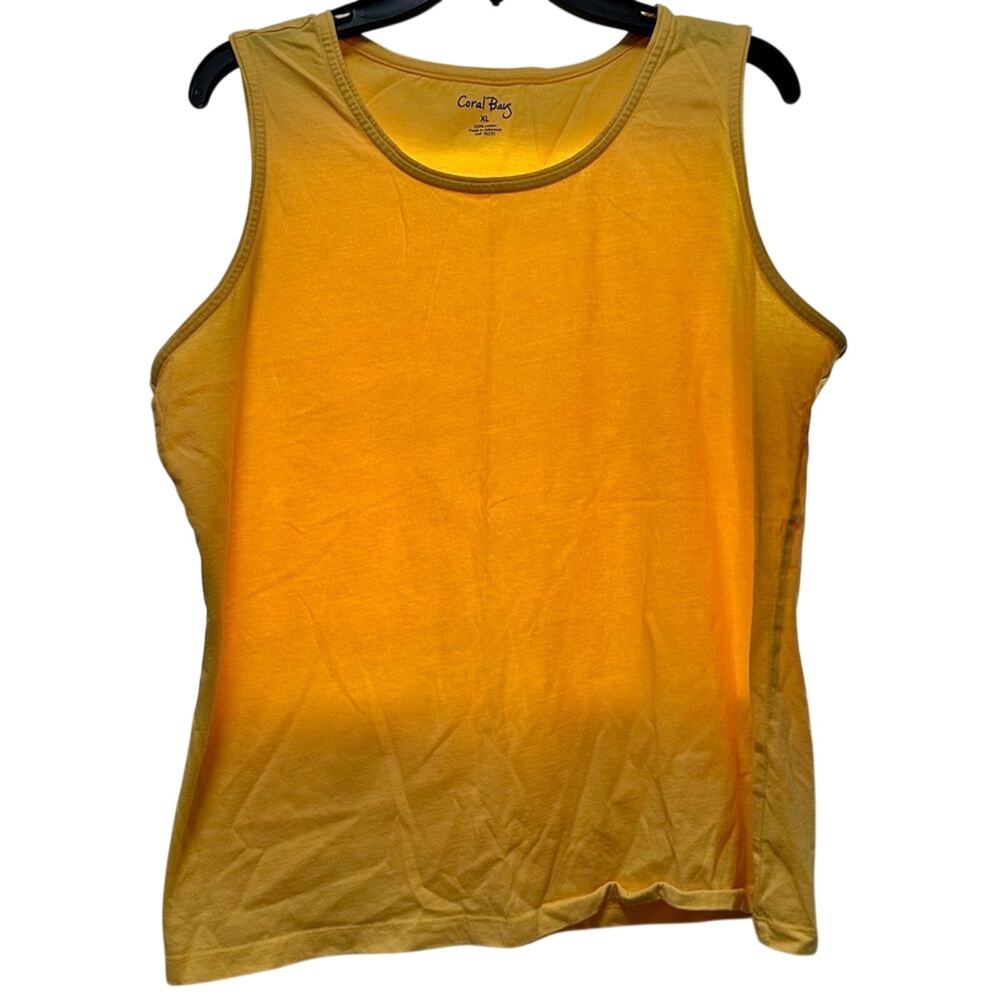 Coral Bay Tank Top Size XL Crewneck Yellow (745)